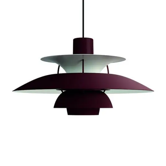 PH 5 Lámpara Colgante Monochrome Burgundy - Louis Poulsen De Moda