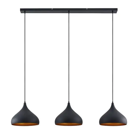 Elamira Lámpara Colgante Black/Gold - Lindby Oferta Especial