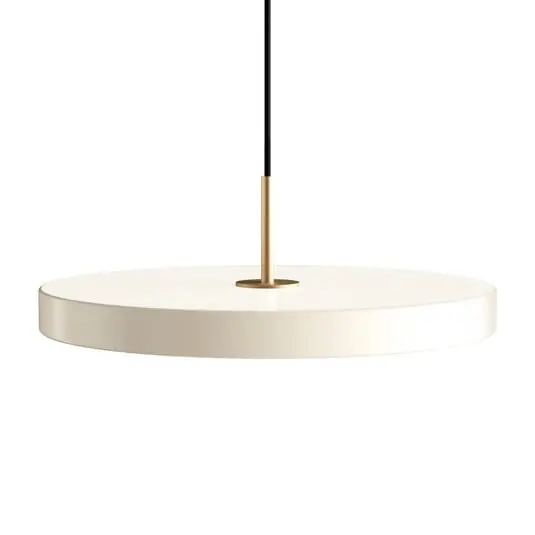 Exclusivo Lámpara colgante Asteria Medium LED nácar/latón 43 cm - UMAGE