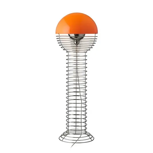 Wire Lámpara de Pie Chrome/Orange - Verpan Mayoreo