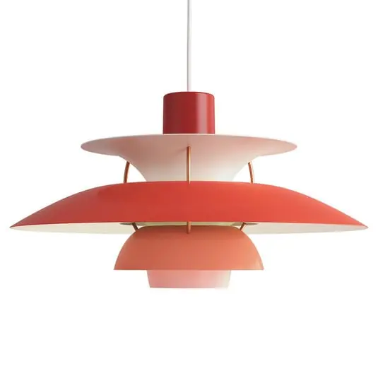 Bestseller PH 5 Lámpara Colgante Tonos Rojo - Louis Poulsen