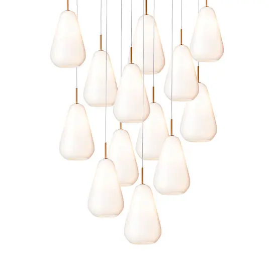 Descuento Anoli 13 Chandelier Nordic Oro/Ópalo - Nuura