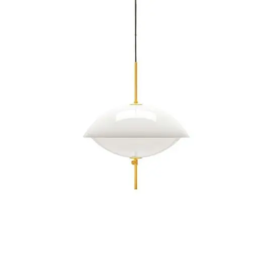 Clam Lámpara Colgante Ø440 Opal/Brass - Fritz Hansen Barato