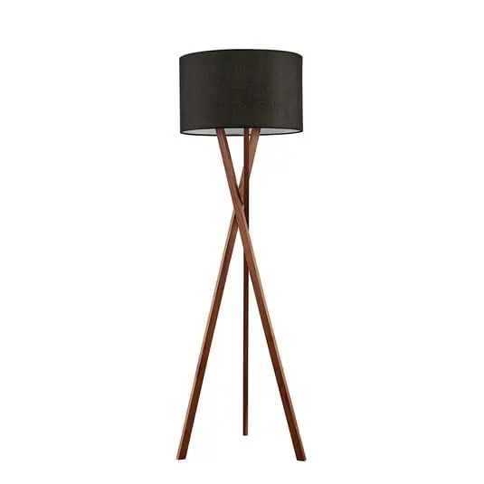 Auriane Lámpara de Pie Black/Walnut - Lucande Favorito De Clientes
