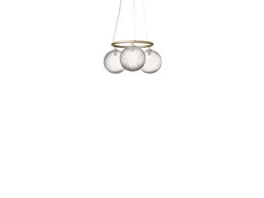 Garantía De Devolución De Dinero Lámpara de araña circular Miira 3 Latón/Optic Clear - Nuura