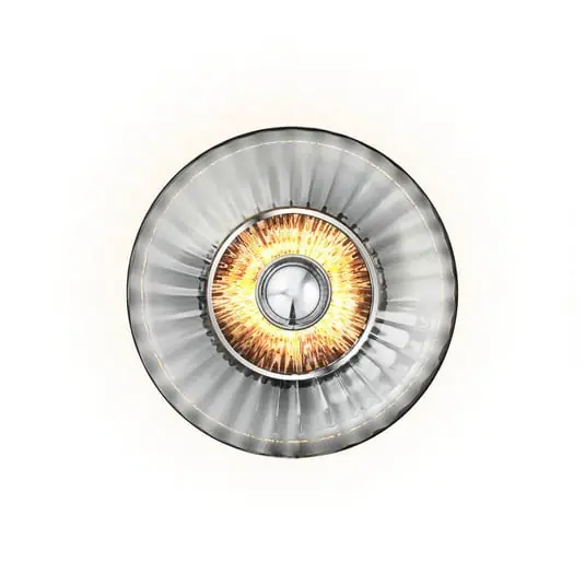 New Wave Optic Aplique de Pared Ahumado - Design By Us Artesanal