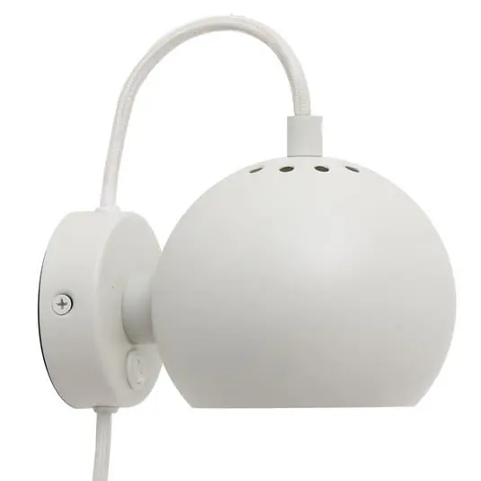 Ball Aplique de Pared Blanco Mate - Frandsen Auténtico