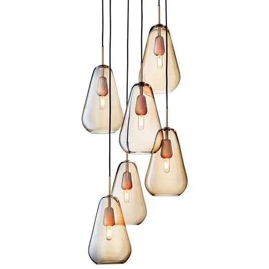 Compra Hoy Anoli 6 Chandelier Nordic Oro/Oro - Nuura