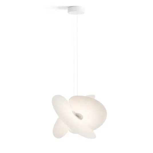 Tendencia Luceplan Levante lámpara colgante LED blanco Ø60cm 28W