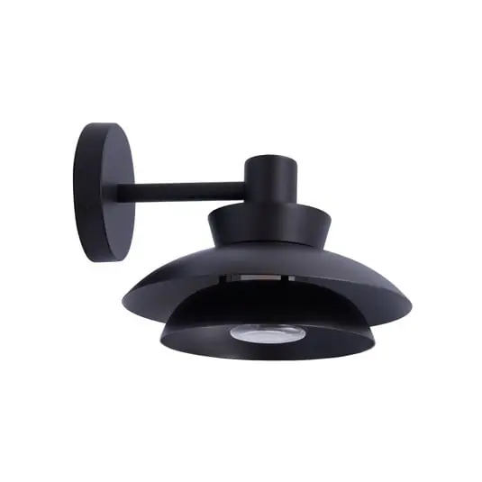 Aplique de exterior Thais Ø 25 cm metal negro - Lucande Solo Hoy