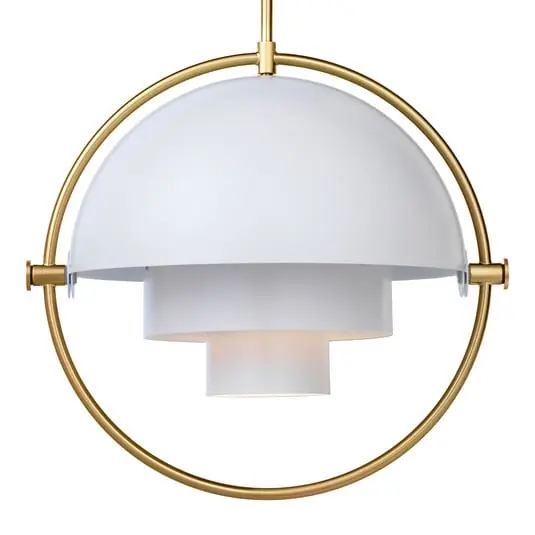 Entrega Rápida Multi-Lite Lámpara Colgante Ø36 Latón/Blanco - GUBI