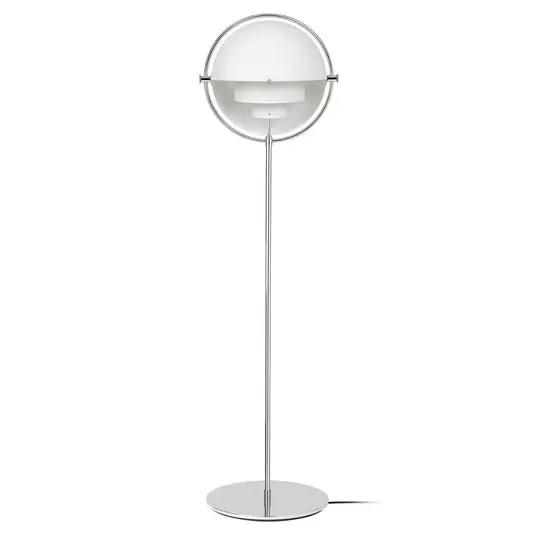 Edición Limitada Multi-Lite Lámpara de Pie Cromo/Blanco - GUBI