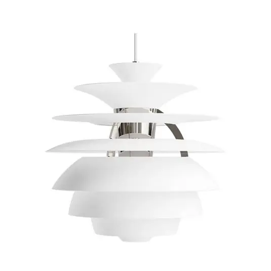 Precio Rebajado Lámpara colgante PH Snowball, blanco/cromo, Ø 40 cm - Louis Poulsen