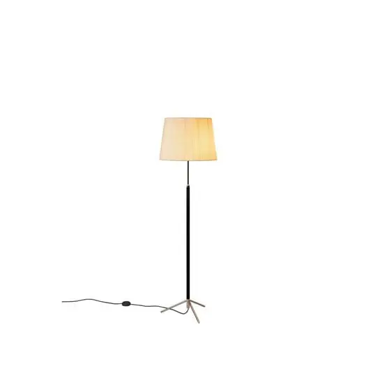 Lámpara de pie Pie de Salón G1 cromada/beige, Ø40 cm - Santa & Cole Entrega Rápida
