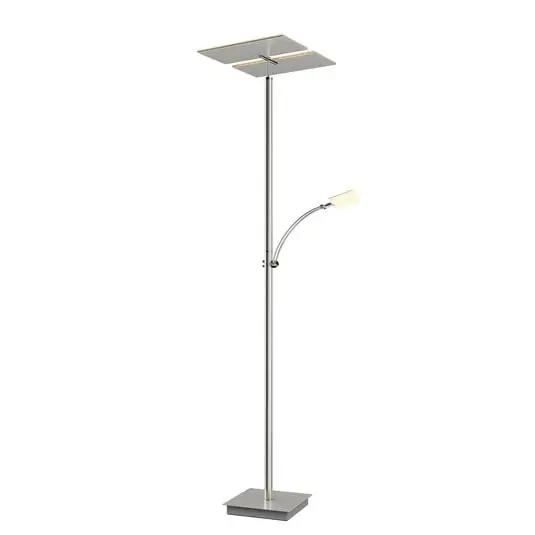 Hecho A Mano Lámpara de pie LED Parthena Níquel - Lucande