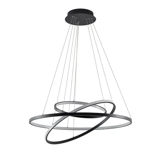 Lámpara colgante Ezana negro mate/blanco - Lucande Novedad