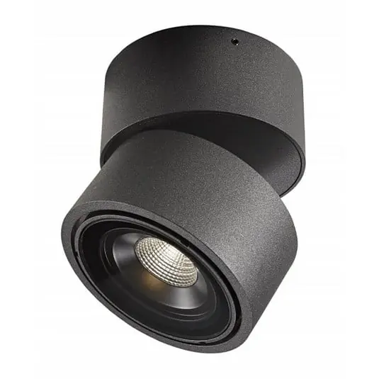 Downlight LED Easy W100, 1 luz, negro, IP54 - Antidark Ordena Ya
