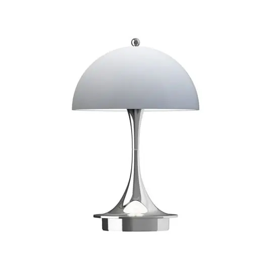 Panthella 160 PORTABLE V3 Lámpara recargable Cromo Ópalo Gris - Louis Poulsen Edición Limitada
