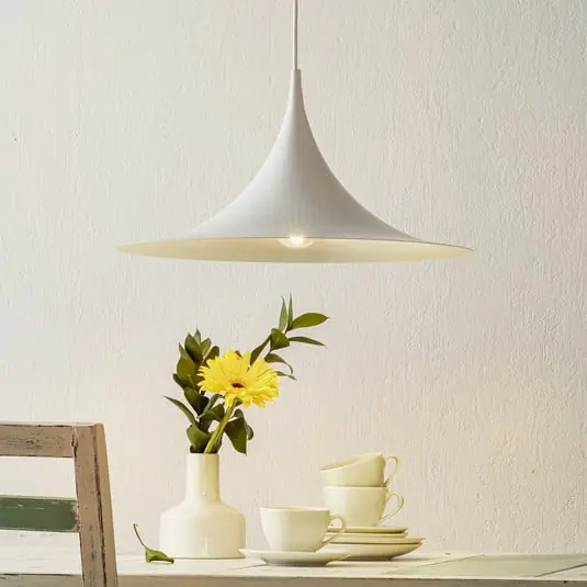 Semi Lámpara Colgante Ø47 Blanco Mate - GUBI Certificado