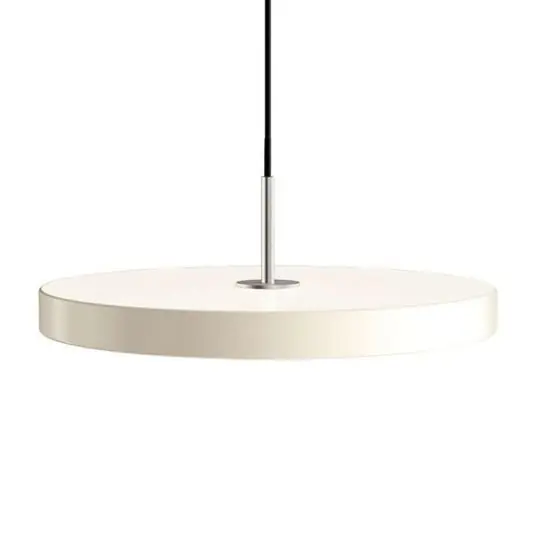 Asteria Lámpara Colgante Medium Pearl White/Steel - UMAGE De Moda