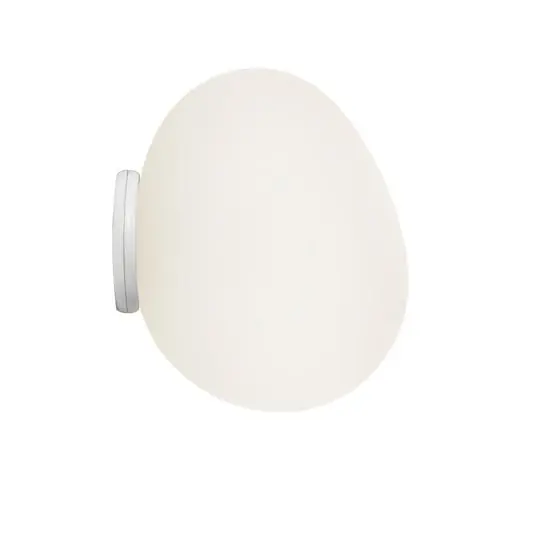 Gregg piccola aplique de pared, blanca, IP44, cristal - Foscarini Edición Limitada