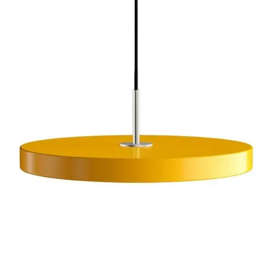Hecho A Mano Lámpara colgante LED Asteria Medium, amarillo azafrán, atenuable - UMAGE