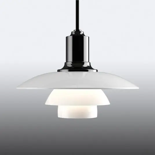 PH 2/1 Lámpara Colgante Negro Metalizado - Louis Poulsen Máxima Calidad