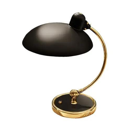 Alta Calidad Lámpara de mesa Kaiser Idell Luxus, negro/messi - Fritz Hansen