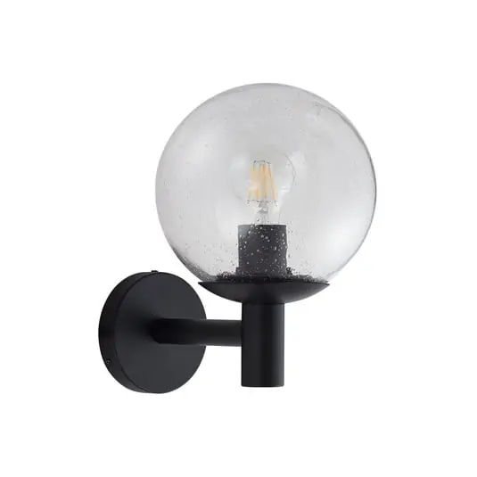 Aplique de exterior Dangan Ø 20 cm cristal transparente - Lindby Disponible Ahora