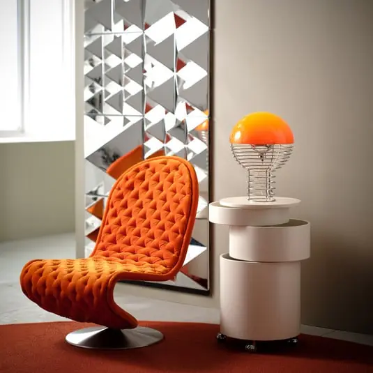 Wire Lámpara de Sobremesa Ø30 Chrome/Orange - Verpan Pago Seguro