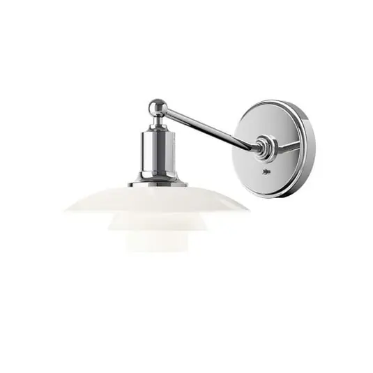 Premium Aplique de pared PH 2/1, blanco/ópal, cristal, 16,5 cm - Louis Poulsen