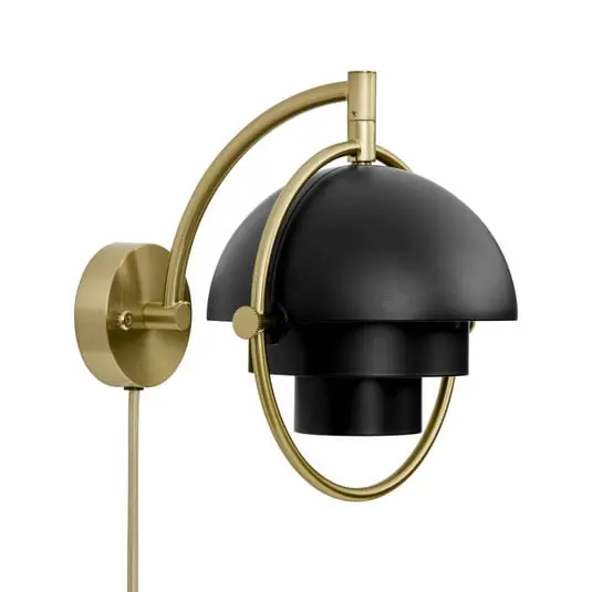 Aplique de pared multilínea negra metal G9 - Gubi Precio De Fábrica