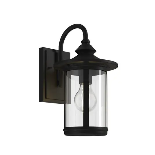 Últimas Unidades Zayn Aplique Exterior Black/Clear - Lindby