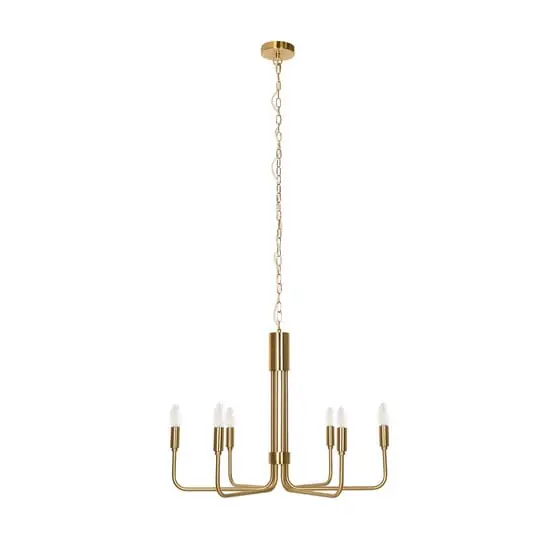 Elanova 6 Lámpara de Araña Brass - Lindby Precio Bajo
