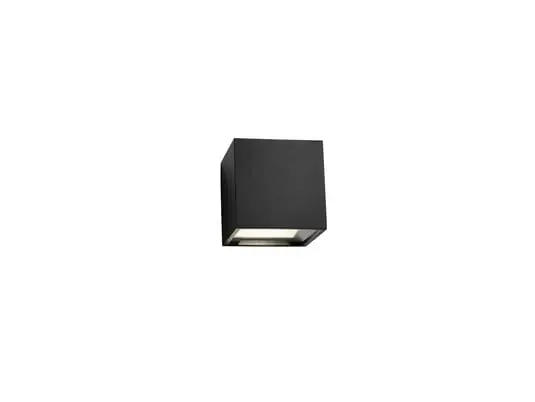 Aplique de pared LED para exterior Cube XL, negra, arriba/abajo - Light-Point Económico