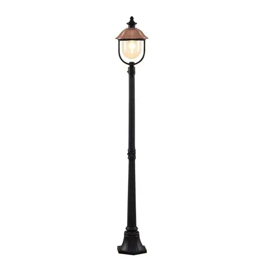 Profesional Clint Lámpara Exterior tipo Farola Copper/Black - Lindby