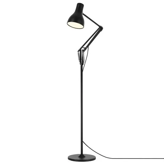 Popular Type 75 Lámpara de Pie Jet Negro - Anglepoise