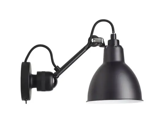 304SW Aplique de pared Negro - Lampe Gras Garantía Incluida