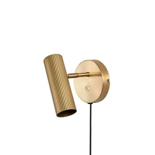 Novedad Hubble Aplique de Pared Brushed Brass - Globen Lighting