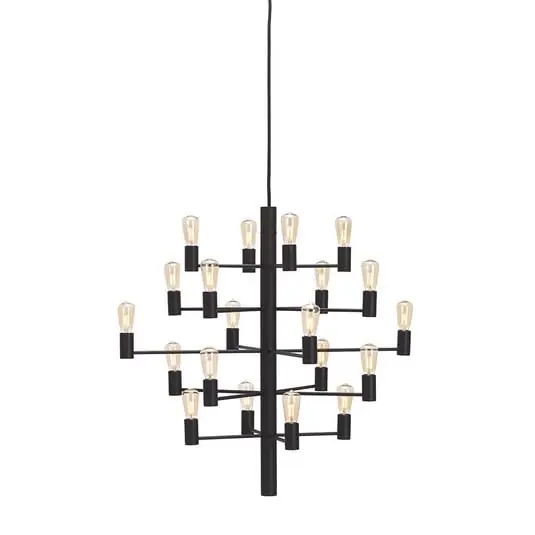 Oferta Manola 20 Chandelier Negro Regulable LED - Herstal