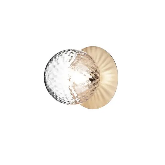 Precio Reducido Liila 1 foco mediano, dorado/transparente, IP44, blanco cálido - Nuura