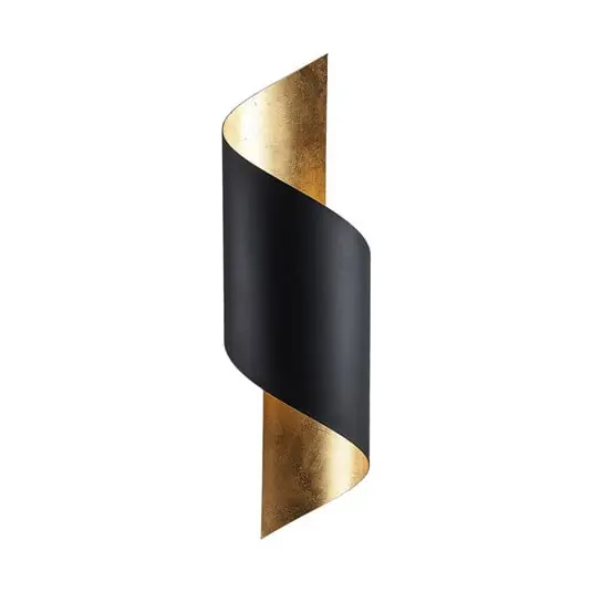 Pago Seguro Vanni Aplique de Pared Black/Gold - Lindby