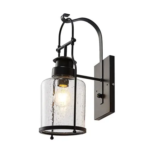 Solo Por Tiempo Limitado Rozalie Aplique de Pared Clear/Black - Lindby