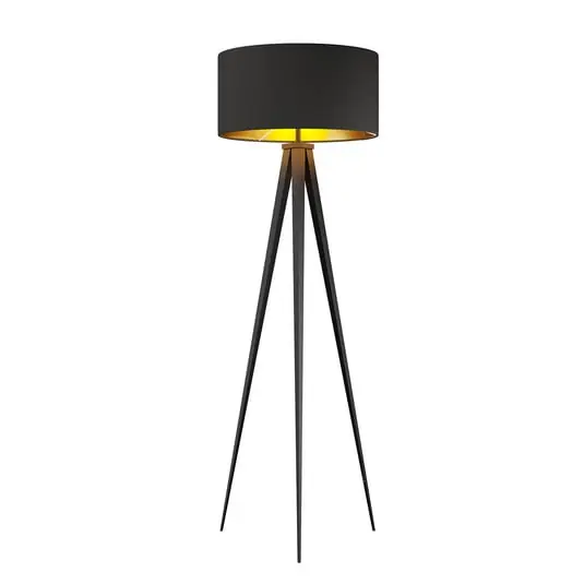 Exclusivo Benik Lámpara de Pie Black/Gold - Lindby