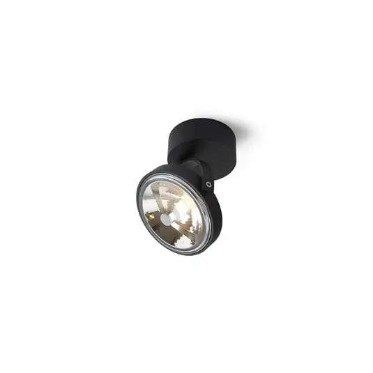 Oferta Flash Pin-Up 1 Lámpara Redonda de Techo Negro - Trizo21