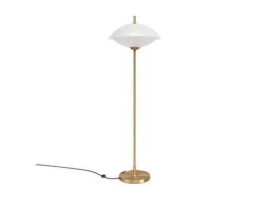 Compra Hoy Clam Lámpara de Pie Opal/Brass - Fritz Hansen