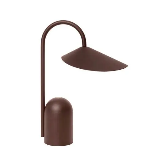 lámpara de mesa portátil Arum, marrón oscuro, IP44 - ferm LIVING Precio Reducido