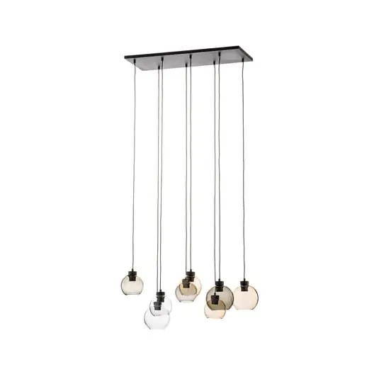 Ocasión Especial Cubus 8 Lámpara Colgante Clear/Smoke/Amber - Euluna