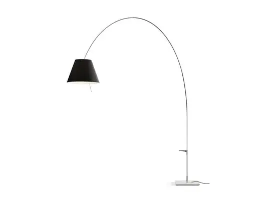 Lady Costanza Lámpara de Pie con Regulador Negro/Aluminio - Luceplan Solo Hoy