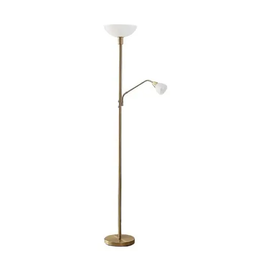 Compra Ahora Jost Lámpara de Pie Brass/White - Lindby